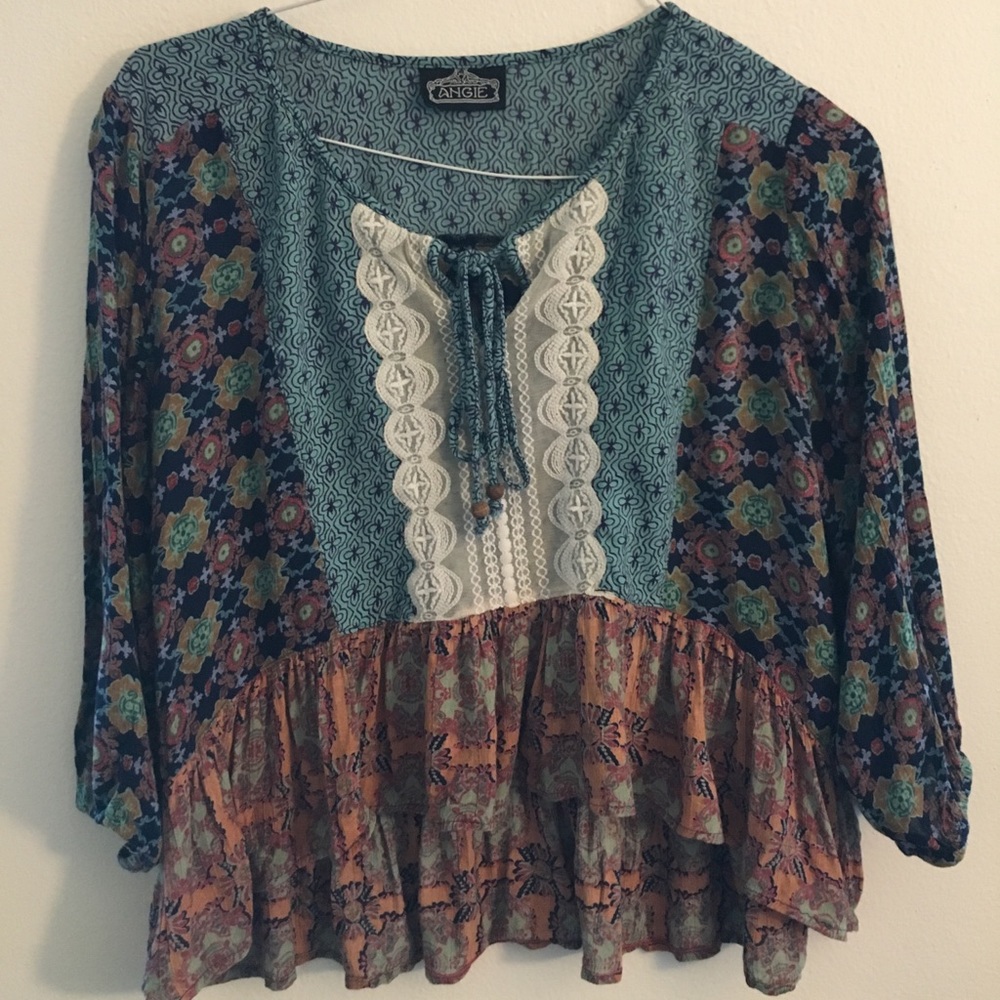 Boho/hippie crop top